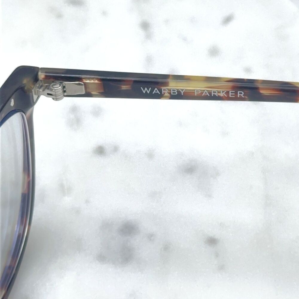 Warby Parker SHEA M LBF Burnt Lemon Cat Eye Tortoise Glasses Frame Onl 51-18-140 - Picture 6 of 9